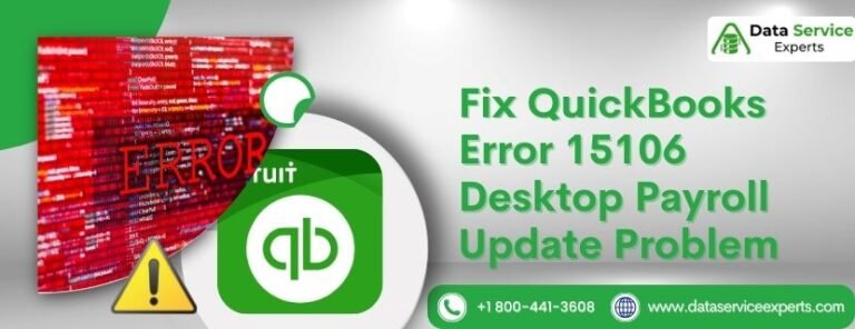 Fix QuickBooks Error 15106 Desktop Payroll Update Problem