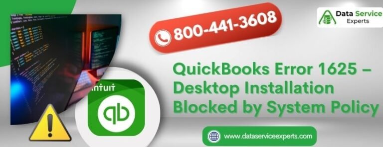 QuickBooks Error 1625 – Desktop Installation Blocked by System Policy