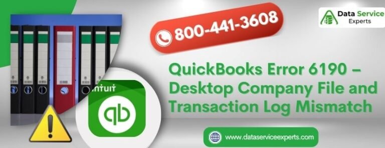 QuickBooks Error 6190 – Desktop Company File and Transaction Log Mismatch